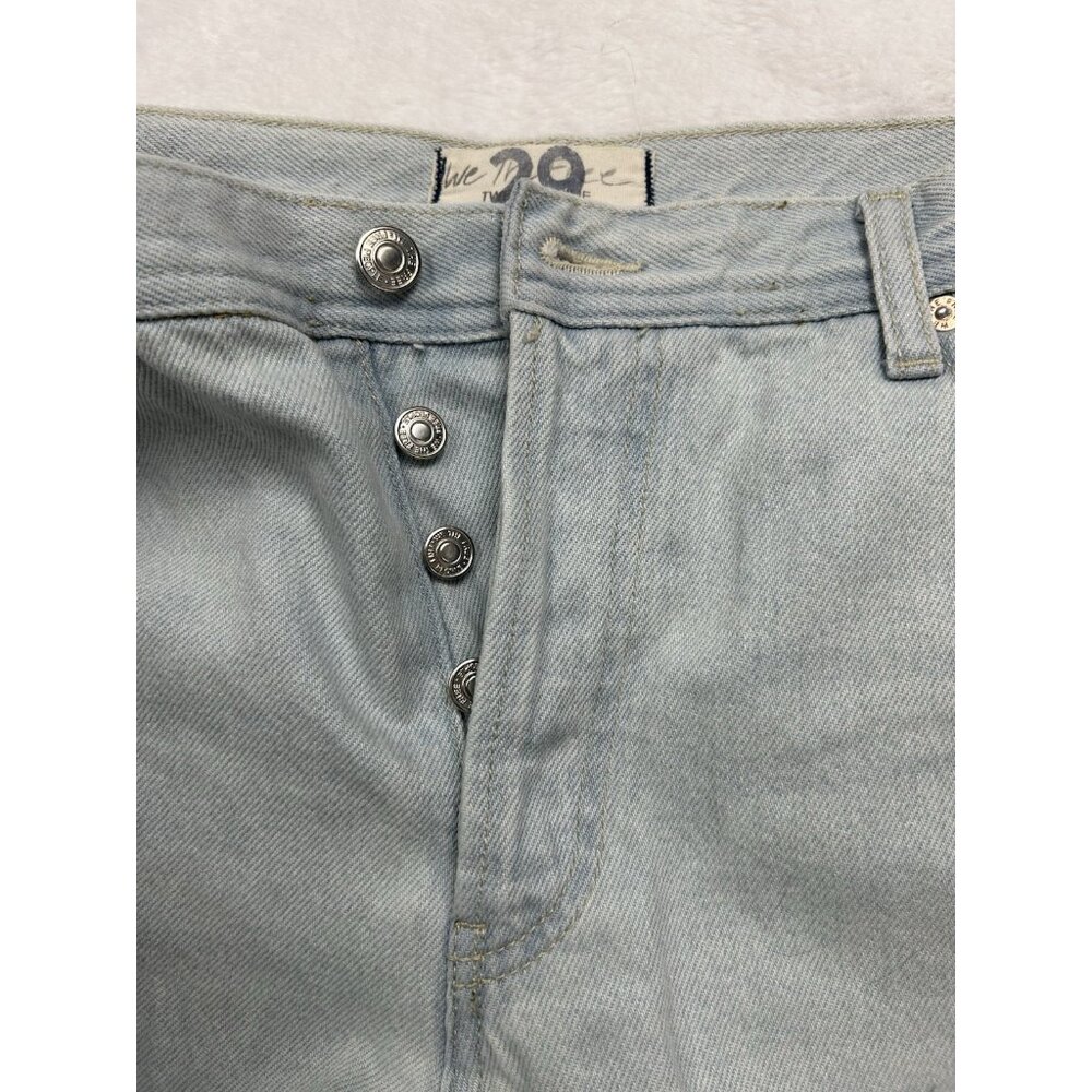 Free People We The Free Womens 29 Maggie Jeans Mid Rise Straight Leg Button Fly - Picture 9 of 12
